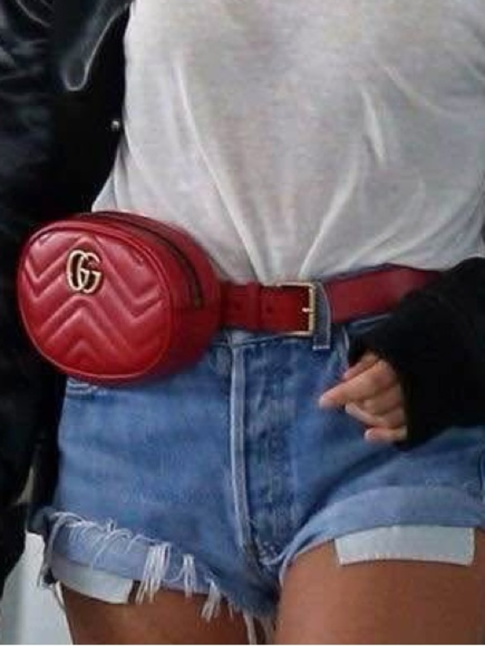 Gucci GG Marmont Leather Belt Bag